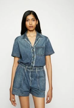 Rag & Bone MIRAMAR ROMPER - Jumpsuit - Blue Denim -rag & bone Shop d7cb70186a6d414480ca0cf42220702d