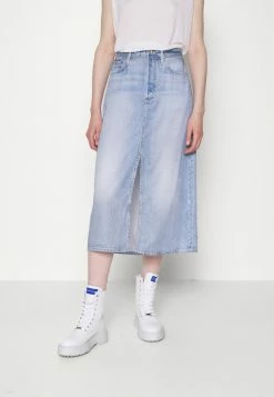Rag & Bone LIQUID MIRAMAR MIDI SKIRT - A-line Skirt - Blue Denim -rag & bone Shop d9155c8a95534601969a6aaf3d261193