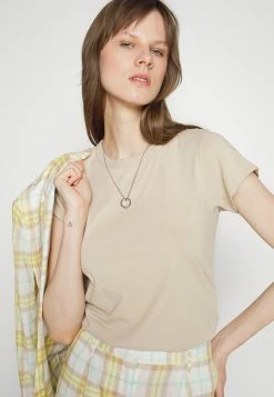 Rag & Bone GARMENT DYE TEE - Basic T-shirt - Warm Khaki -rag & bone Shop e7dc6ed2ab734fa184ae01b8b8b50837