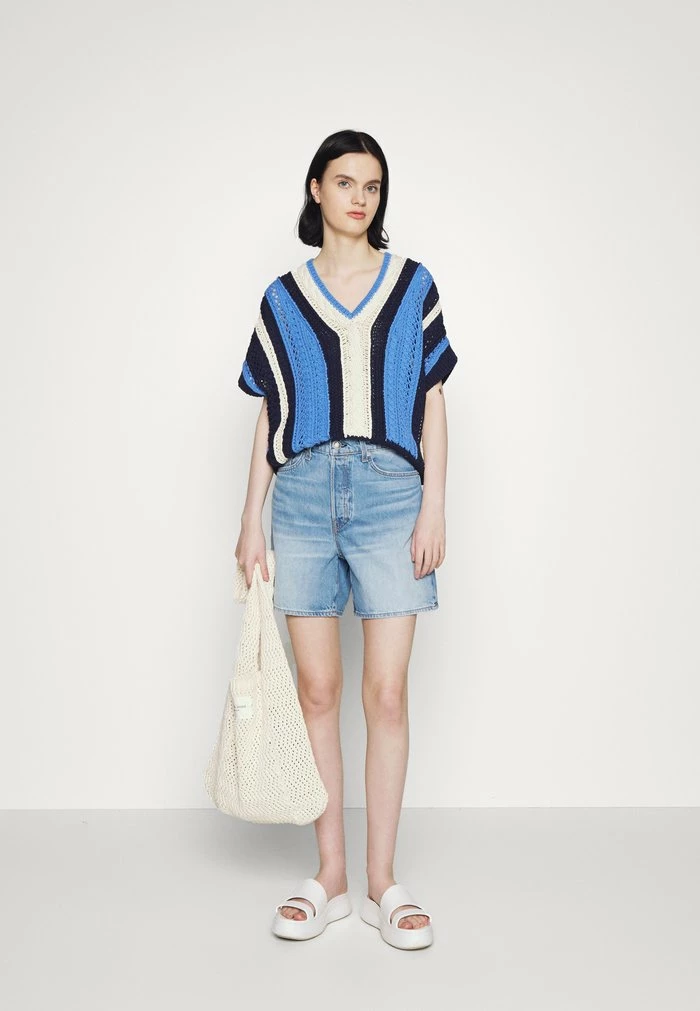 JOLIE SLEEVELESS - Print T-shirt - blue Rag & Bone JOLIE SLEEVELESS - Print T-shirt - Blue -rag & bone Shop eb08c280da234021b07b89df707b2489