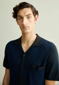 Rag & Bone HERRINGBONE SNAP FRONT AVERY - Shirt - Black/navy 2 Rag & Bone HERRINGBONE SNAP FRONT AVERY - Shirt - Black/navy -rag & bone Shop edf17d95f26542398f2110c804419998