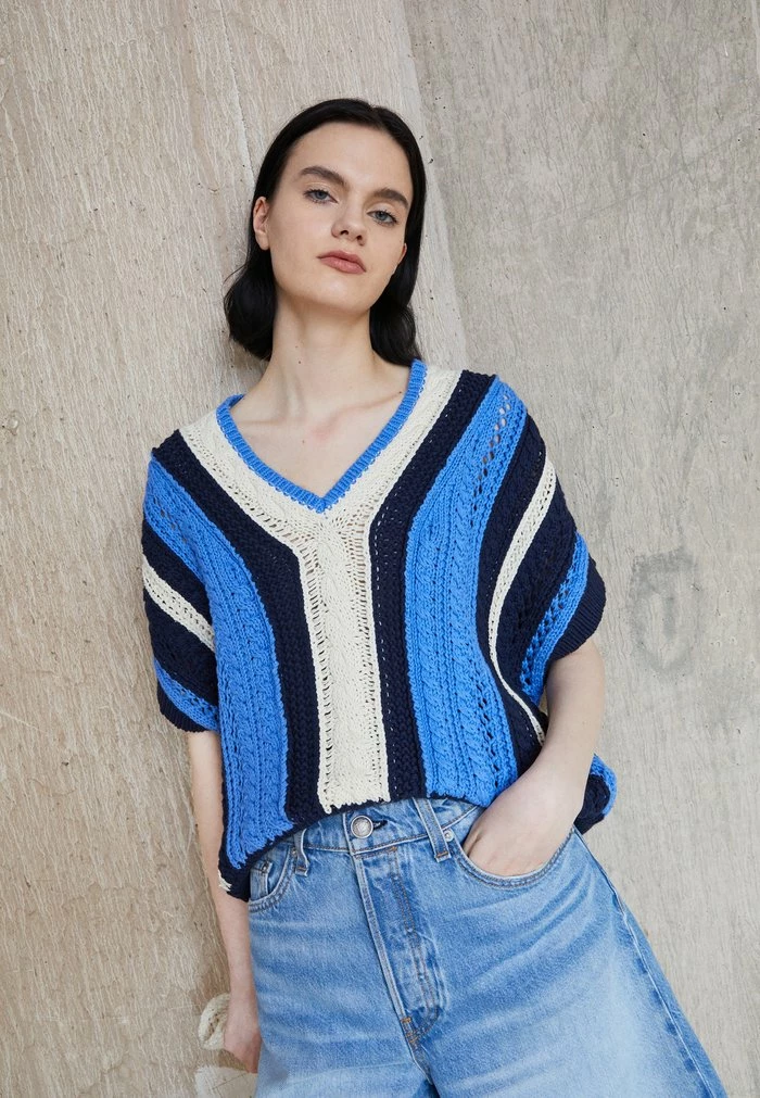 JOLIE SLEEVELESS - Print T-shirt - blue Rag & Bone JOLIE SLEEVELESS - Print T-shirt - Blue -rag & bone Shop f5543d64e5dd4f9baba9a16a94be5323