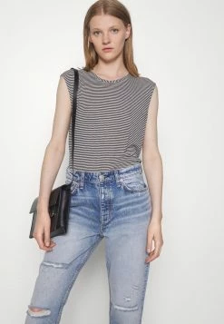 Rag & Bone MICHAL MUSCLE TANK - Print T-shirt - Navy/white -rag & bone Shop fca8f53594494ccc8ed82f3f9ab5bee3